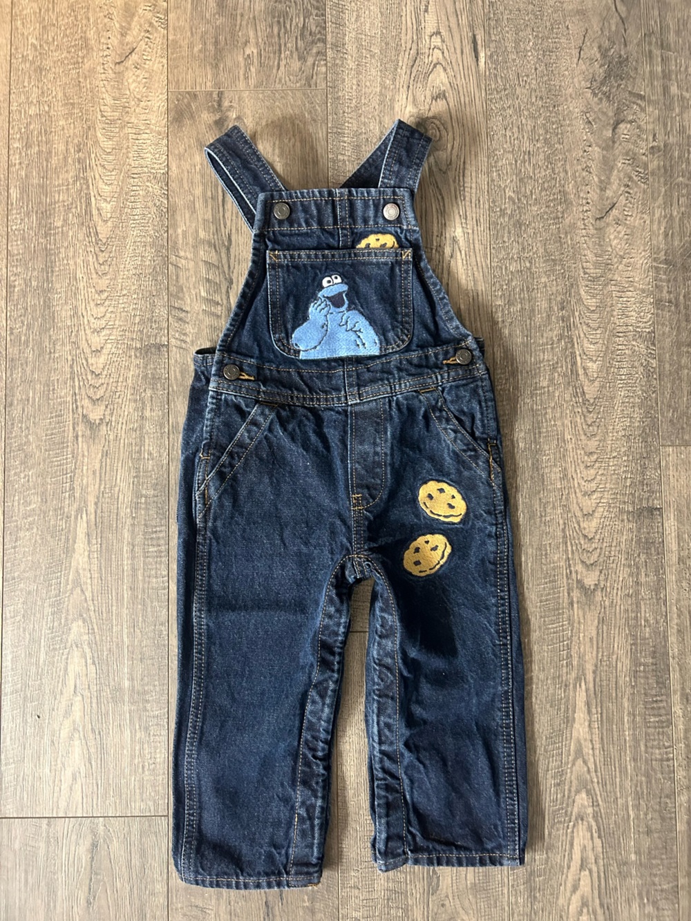 babyGap Cookie Monster Denim Overalls